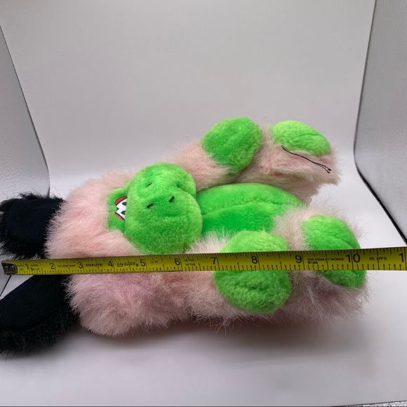 Dan Brechner Plush Toy CO Pink and Green Monster Stuffed Animal With Ears - Picture 11 of 16